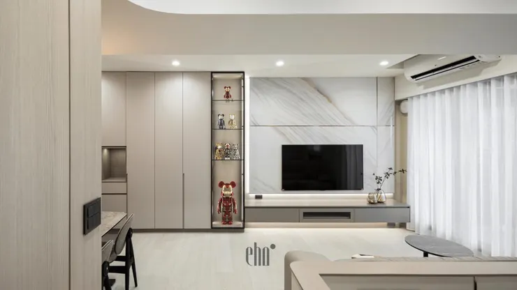 作品設計:朵朵森,客廳收納系統櫃樣式