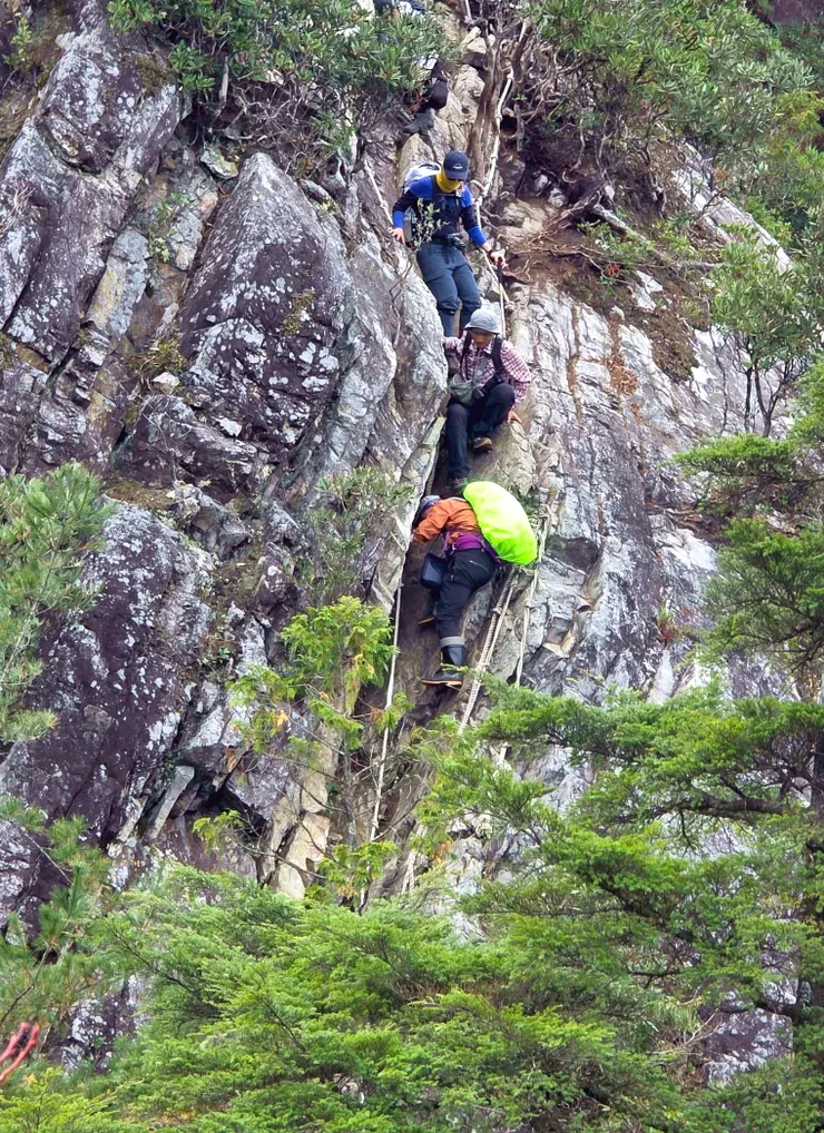 回望此段最容易塞車的下切路線