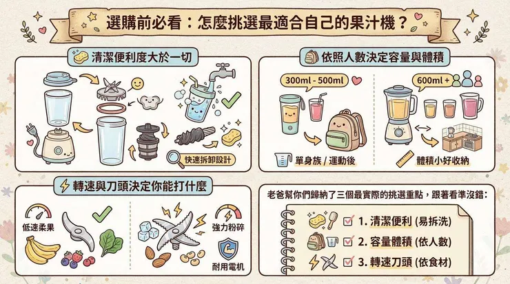 選購前必看:怎麼挑選最適合自己的果汁機?