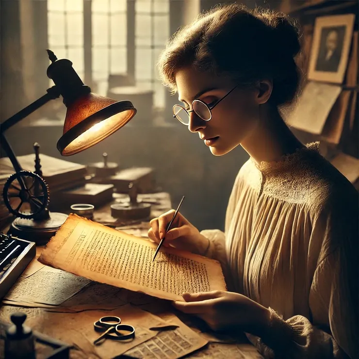 Jane’s mind buzzed with possibilities. Her role as a cryptographer was not just about deciphering codes; it was about restoring the voices of the past. She leaned closer, focusing on the shapes of the letters, trying to make sense of the fragmented words.