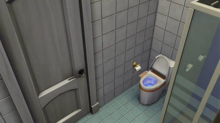 廁紙架和馬桶我選了鑲金邊的，帶來一絲獨特的感覺。