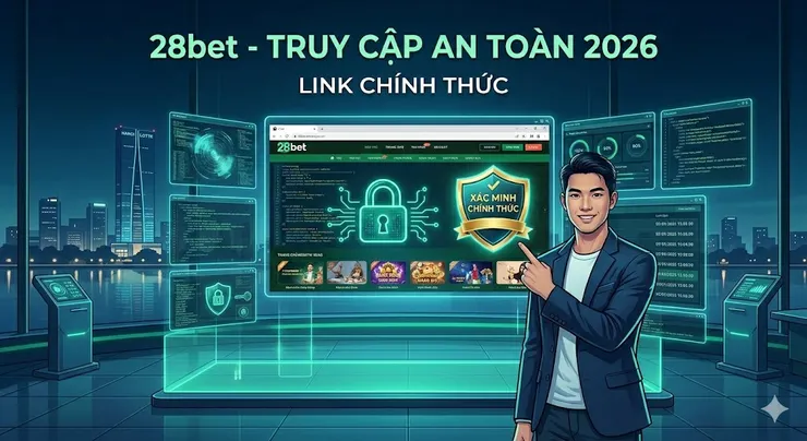 Hướng dẫn kiểm tra link vào 28bet chính thức 2026 an toàn và không bị chặn.
