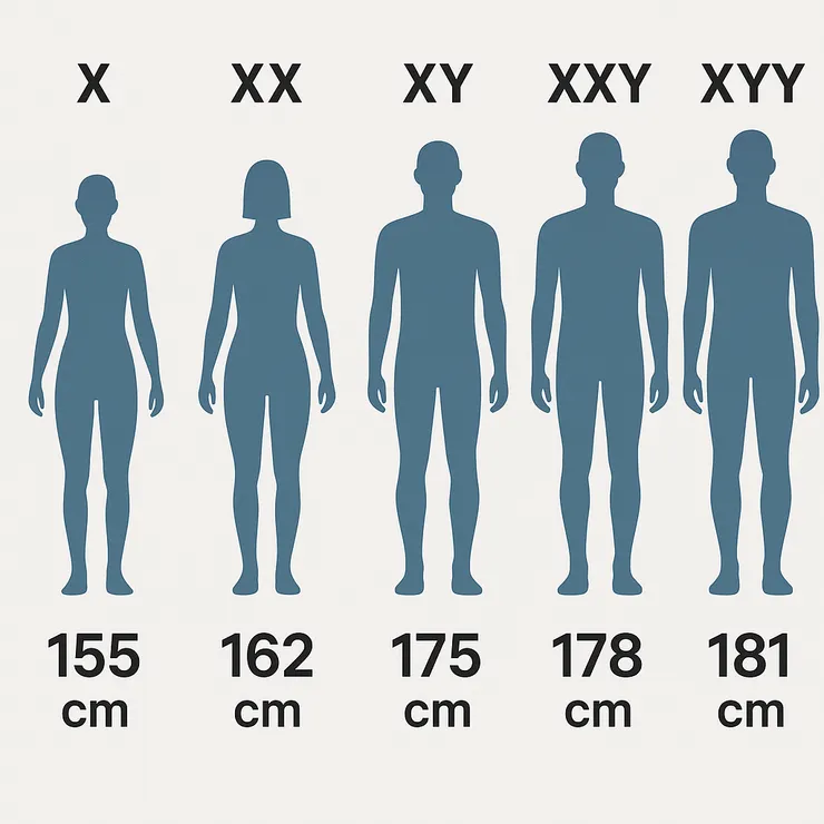 性染色體如何影響人類身高。圖片作者:ChatGPT