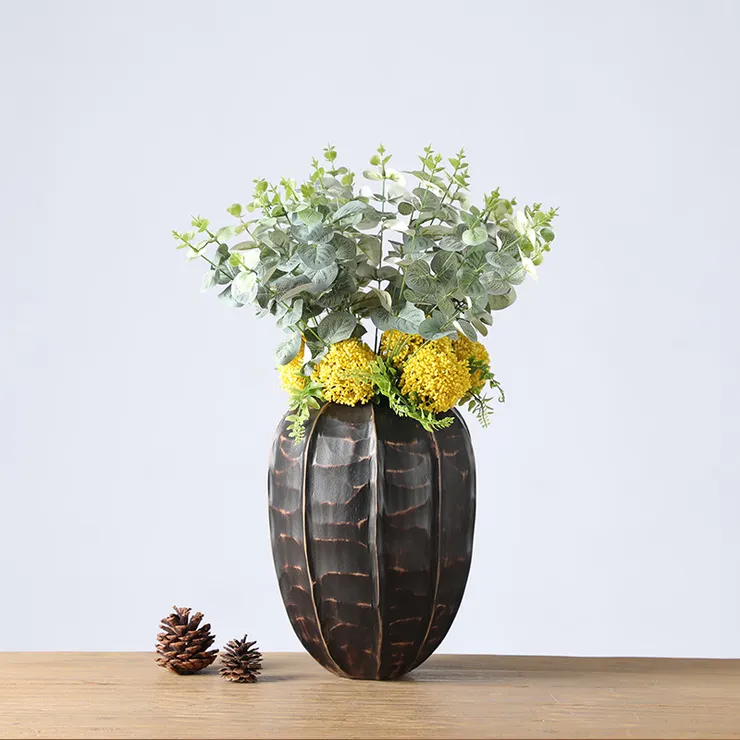 現代簡約樹脂花瓶手工藝品家居玄關客廳櫃檯擺飾花樽插花器A2