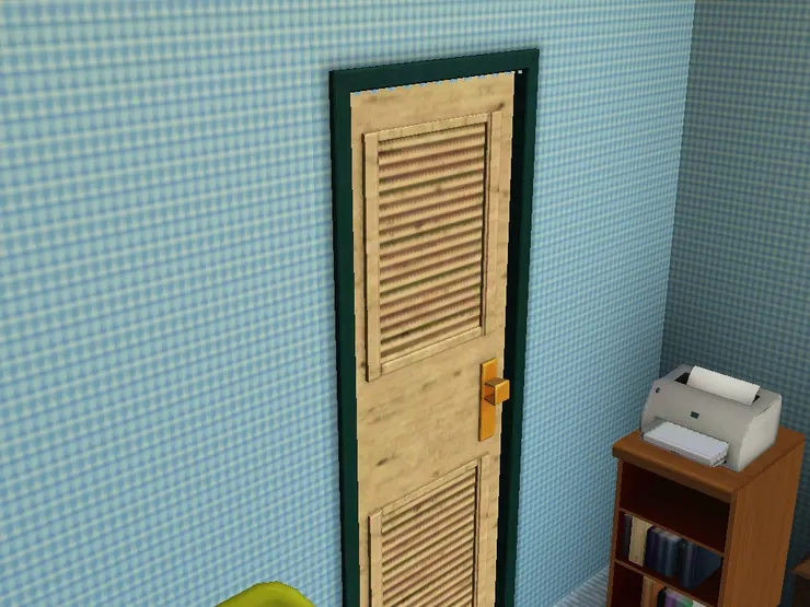 有沒有留意這門跟翠兒房間相反，一扇外深內淺，另一扇則外淺內深。我故意的。