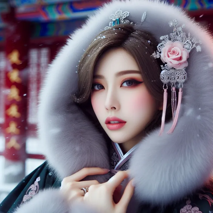 BingAI生成的冷艷美人4