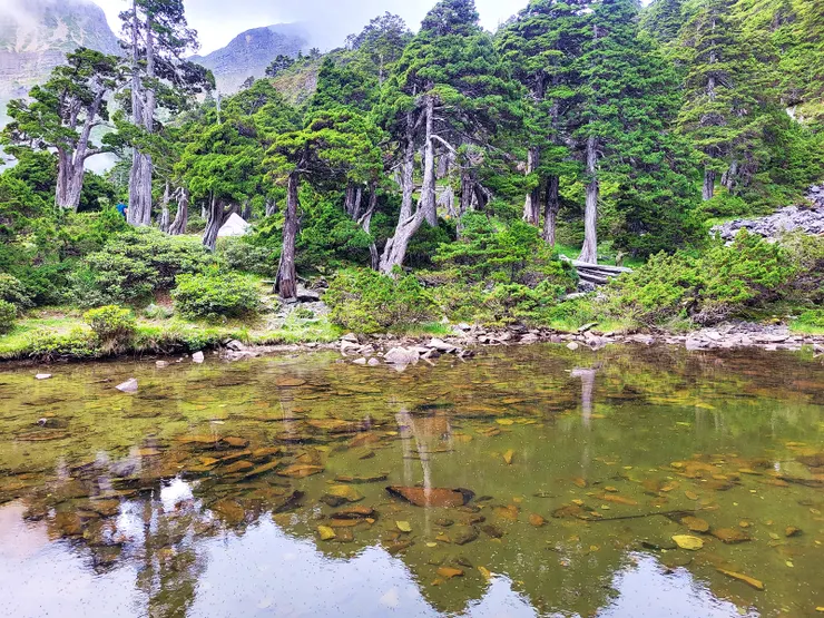 ▲雖然來過很多次了，還是要環湖拍一些美照（可惜傍時開始下午後雷陣雨，一直到晚上，沒能看到黃金北稜角)
