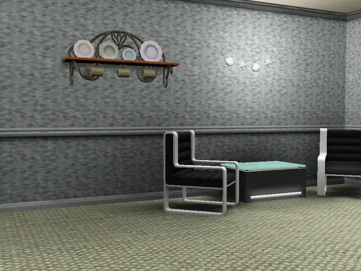 這個角落裝潢得簡單舒服點。