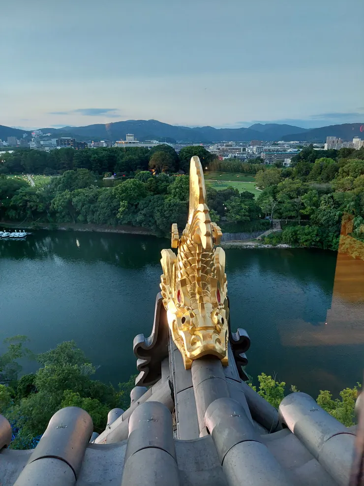 岡山城上的金鯱