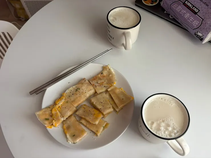 自製豆漿與蛋餅