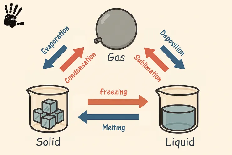 物質三態：固態、液態、氣態