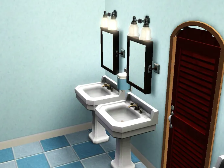 我真心覺得這兩個洗手間設計得不錯。我很喜歡佈局和各自的配色。