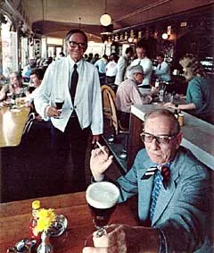 The man who started it all. Stanton Delaplane at the Buena Vista in 1975.