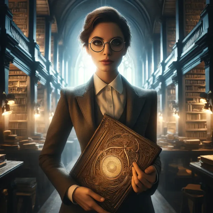 Her glasses, often perched on the bridge of her nose, were not mere tools for sight but gateways to the extraordinary.