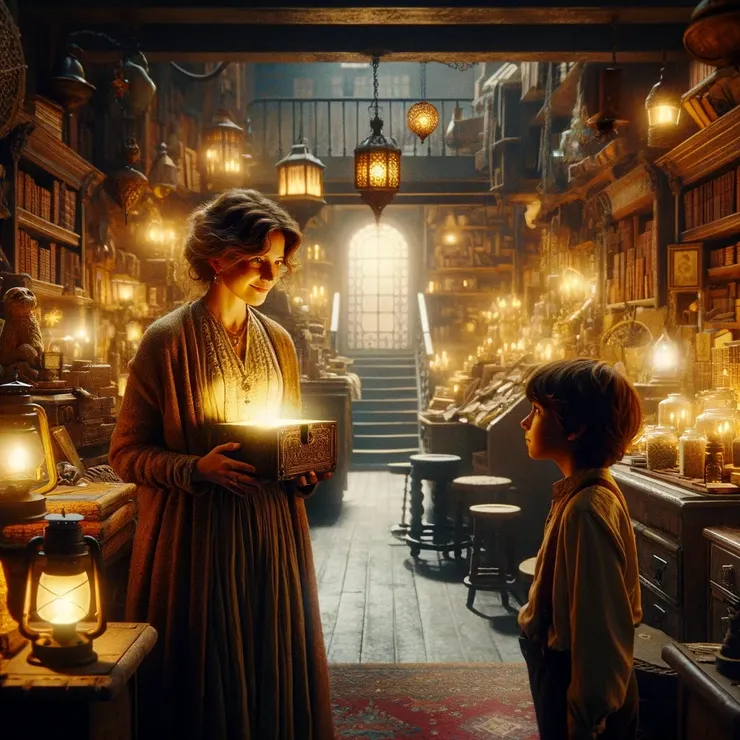 Her eyes shone with the spark of hidden knowledge, and her voice carried the melody of the ancient earth.