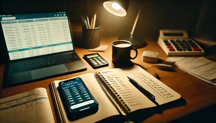 沒有大計畫，只有一支筆、一本帳、一杯冷掉的咖啡。那是我試著掌握一點什麼的開始。