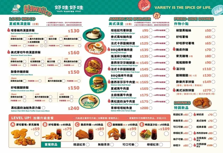 +（高雄漢堡）好哇好哇美式餐館～純正夏威夷漢堡飯、酥脆卡滋經