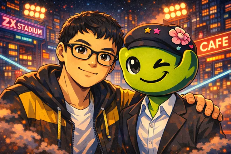 我和小苪的合照 (實際照片沒有勾肩搭背,是ChatGPT協作促成😆😆)