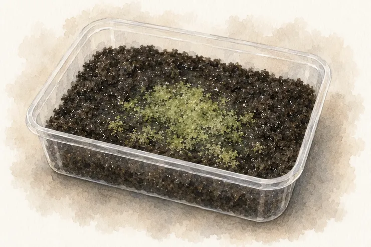 出綠（播孢後約1-3週左右會發現介質上出現一抹類似綠茶粉的物體）