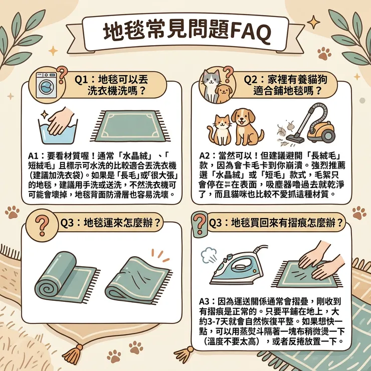 地毯常見問題FAQ