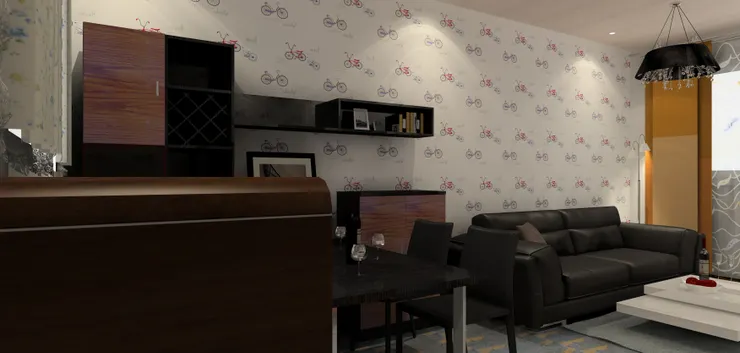 一進大門向左望，便看到鞋櫃和餐桌。