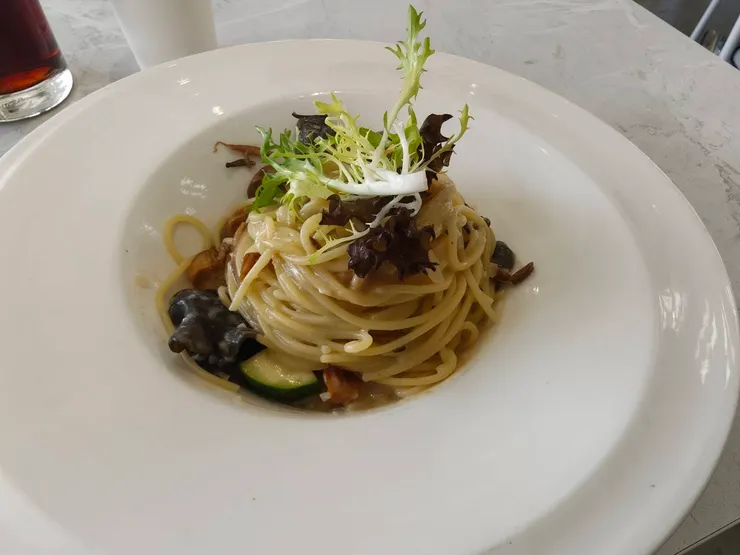 △法式黑蕈野菇義大利麵（葷）