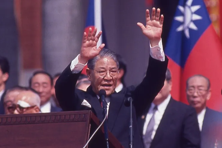 1996 年，李登輝先生的總統就職典禮。／影像來源：國史館