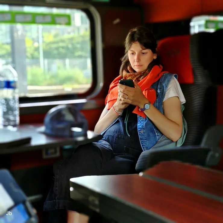 【突然注意到我們的鄰座快要當媽媽了！】