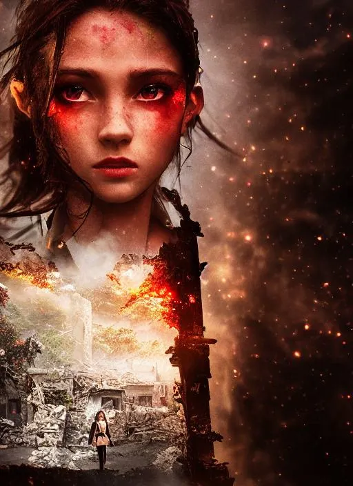 為什麼都是軍裝與廢墟背景?這樣AI再怎麼胡亂生成，只會凸顯戰況之激烈啊~