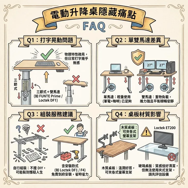電動升降桌隱藏痛點 FAQ