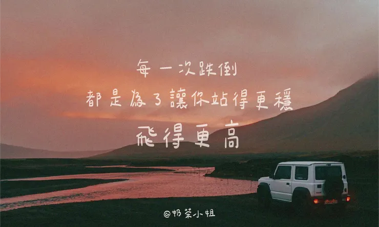 每一次跌倒,都是為了讓你站得更穩,飛得更高!