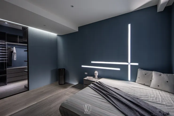 以寧靜藍打造主臥的療癒與放鬆