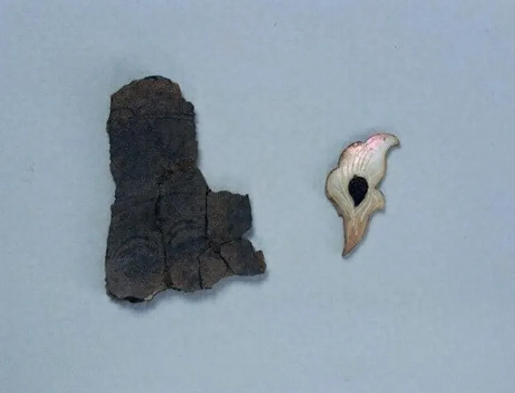 蒔絵與螺鈿的殘片/照片來源:日本文化庁 文化遺産オンライン