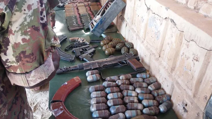 一把 Carl Gustaf m45，可能是塞得港的變種，於2016年馬利北部衝突期間繳獲。