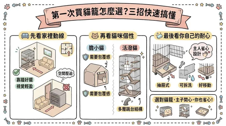 第一次買貓籠怎麼選?三招快速搞懂