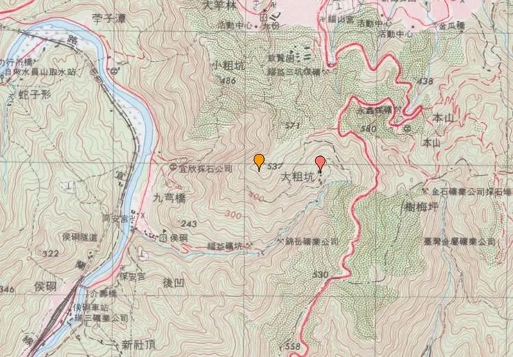 大約40年前大粗坑的聯外交通仍是無鋪面道路