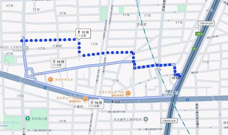 Google Map 路線示意