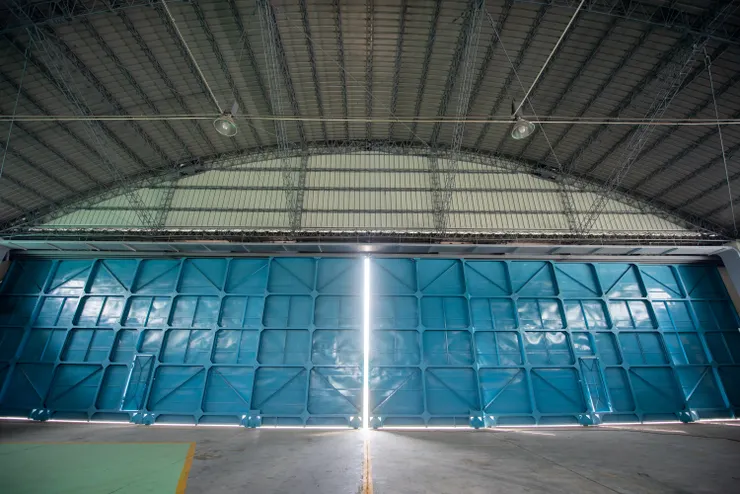 黑貓中隊的機棚。圖片來源：桃園市政府文化局