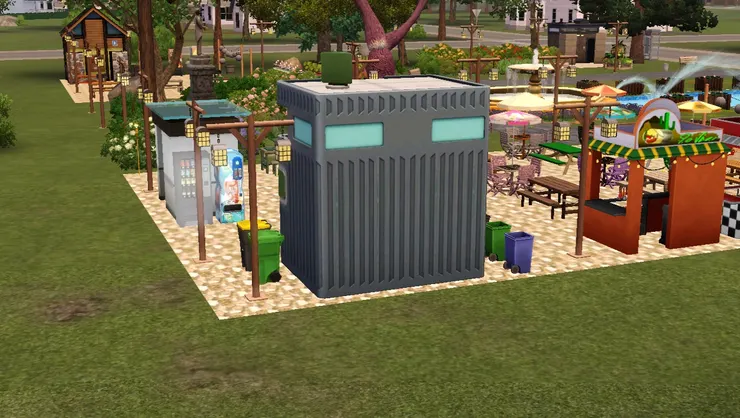 公廁的背面。這個公廁跟前面兩個的物料分別很大。