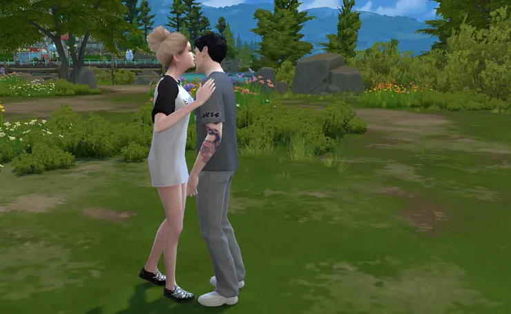 這是遊樂園旁的公園...