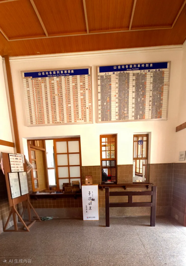 推開車站大門,一個充滿木頭香氣的世界。這裡沒有自動售票機,只有古老的時刻表,和人工售票櫃檯,沒有LED跑馬燈催促感,悠閒的氛圍從售票處漫開來。 「以前的火車,是幾點出車的呢?」