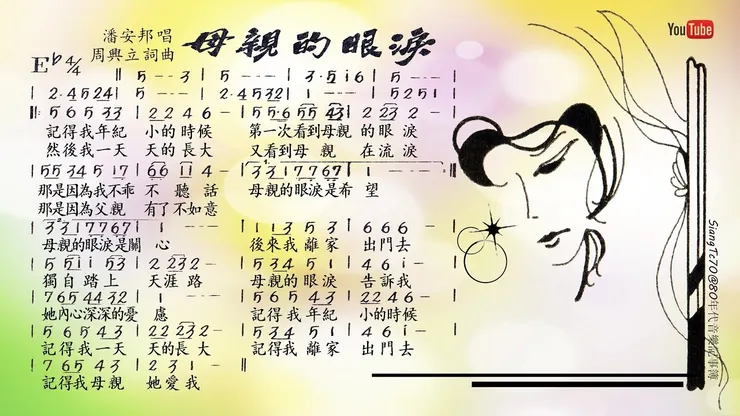 圖片引自【潘安邦 - 母親的眼淚】