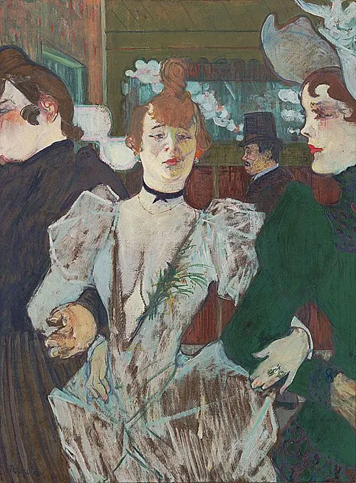 Lautrec,  La Goulue at the Moulin Rouge, 1891-92 Museum of Modern Art 