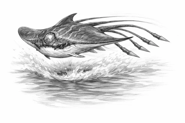 浮水劍魟示意圖