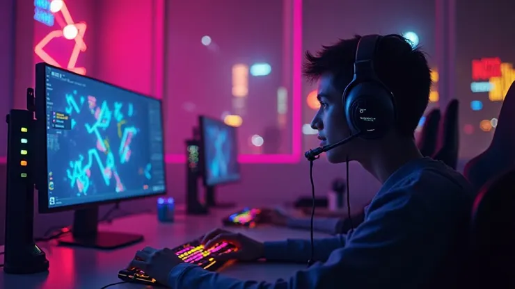 電競滑鼠使用示意圖