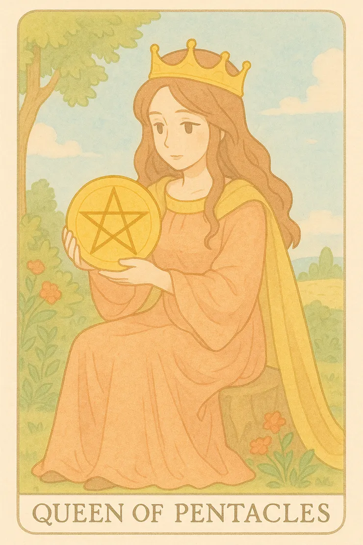 錢幣皇后（Queen of Pentacles）