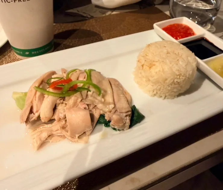 船上竟然吃的到海南雞飯！