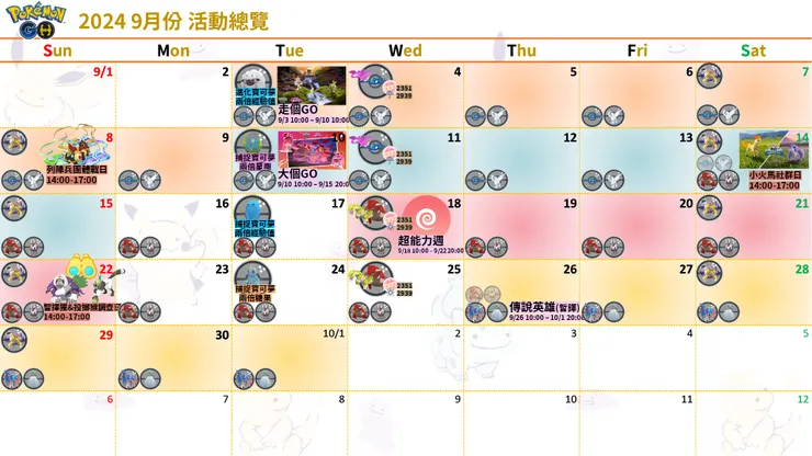 2024 9月份活動總覽