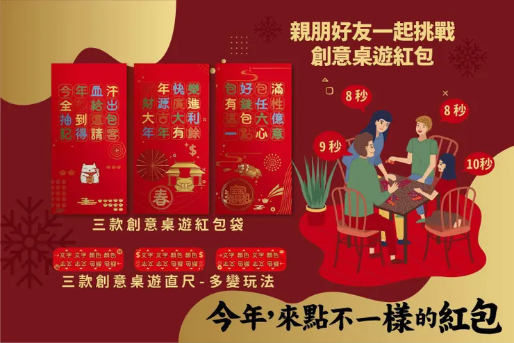 上圖是創新講師   陳建銘老師的作品「左右腦動一動創意桌遊紅包」