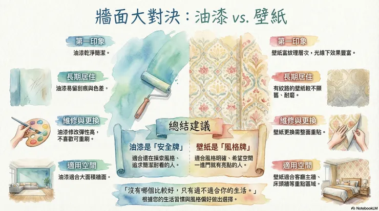 油漆vs壁紙如何選